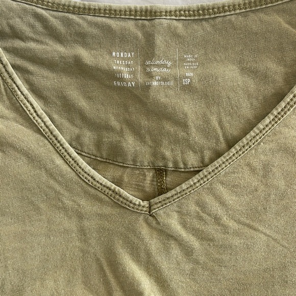 Anthropology V-Neck Long Sleeve Tee - Picture 4 of 5